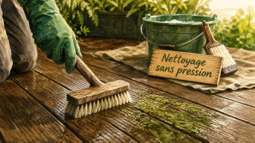 Nettoyer sa terrasse en composite : la méthode douce pour un résultat durable