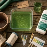 Piscine eau verte : corriger le pH, nettoyer le filtre, chlore choc