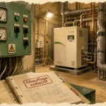 Chauffage électrique collectif en copropriété : chaufferie et tableau de commande