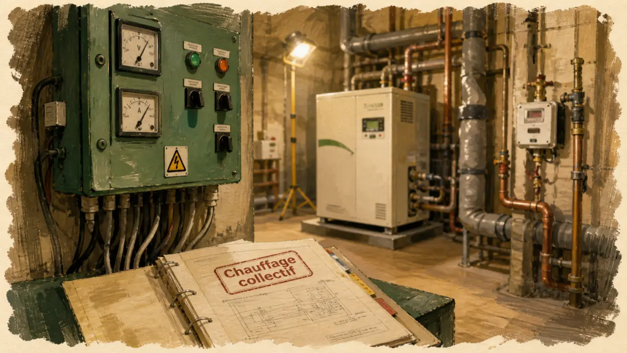 Chauffage électrique collectif en copropriété : chaufferie et tableau de commande
