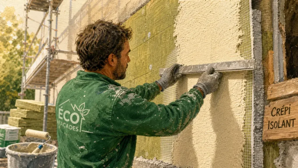Crépi isolant : 4 facteurs de prix et étapes clés pour une façade performante
