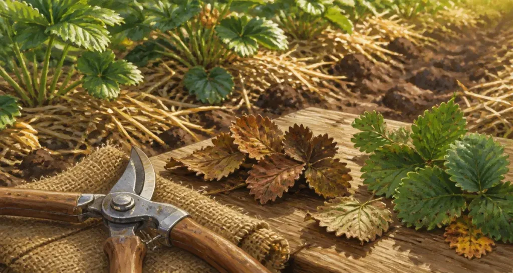 Faut-il tailler les feuilles de vos fraisiers avant l&rsquo;hiver ? Guide pratique