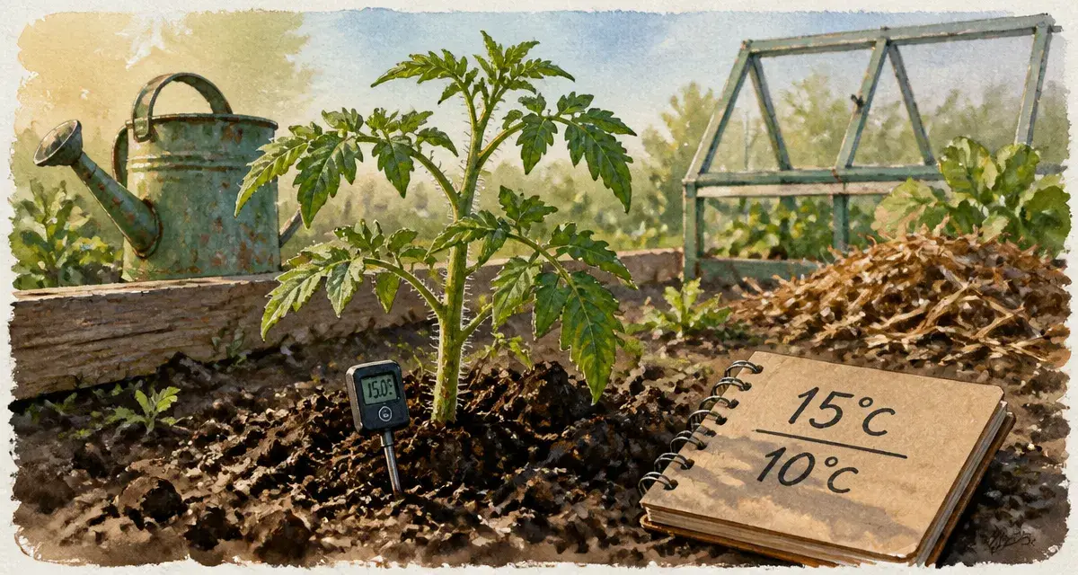 Quand planter ses tomates : 15 °C au sol, nuits > 10 °C, plant en potager