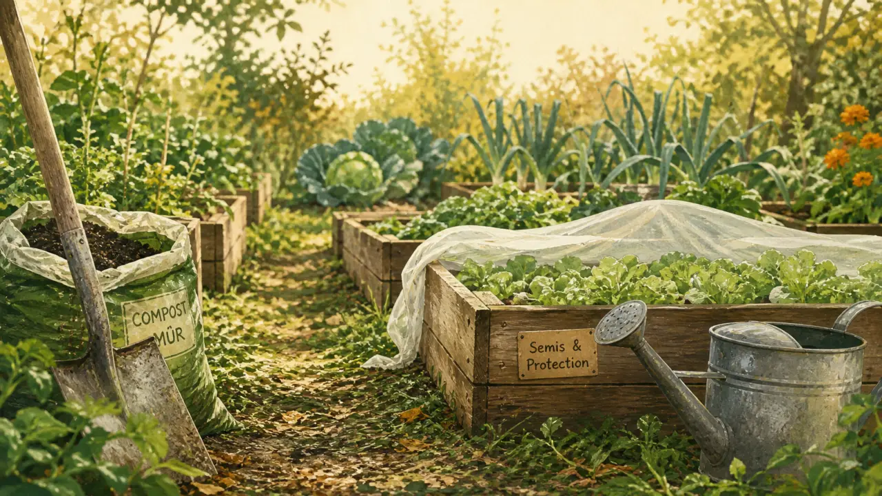 Que planter en septembre au potager : salades d’hiver, choux, poireaux et voile d’hivernage