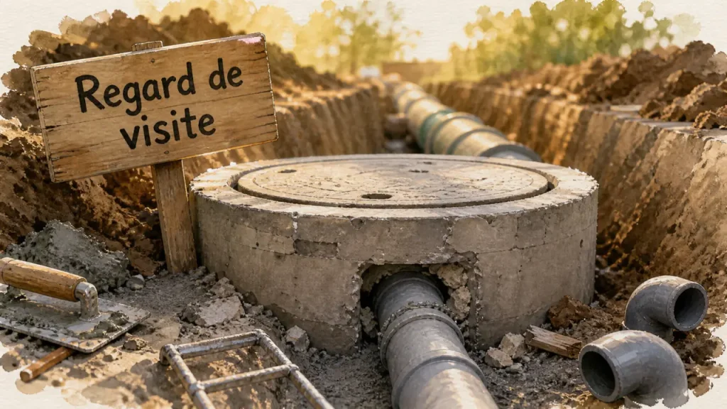 Regard de visite pour eaux usées : guide technique pour une pose conforme
