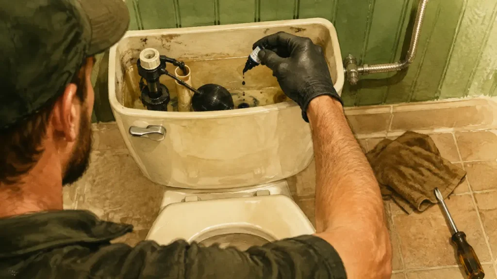 Chasse d’eau qui coule : du test au colorant aux 4 gestes à faire avant le plombier