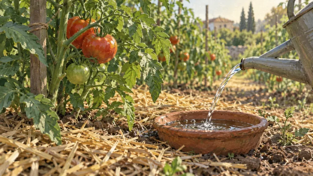 Arroser les tomates le matin ou le soir : la régularité compte plus que l’heure