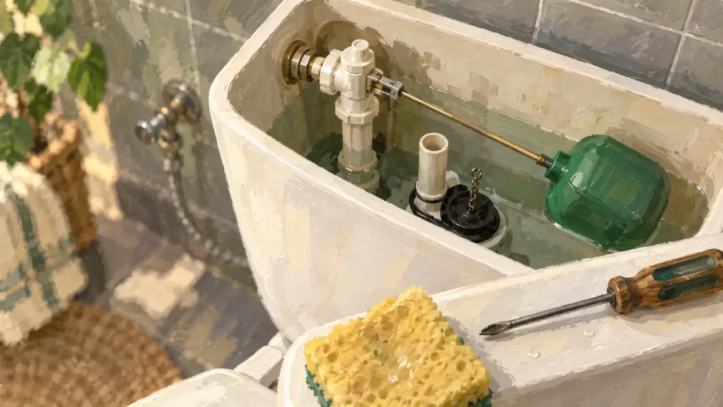 Flotteur de toilettes : régler plutôt que remplacer pour stopper l’eau qui coule