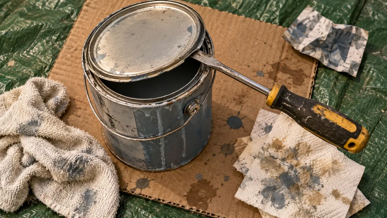 Comment ouvrir un pot de peinture sans le déformer avec un tournevis plat