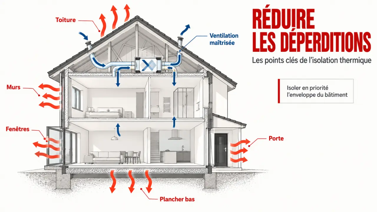Optimiser l’isolation thermique de sa maison : principales zones de déperdition de chaleur