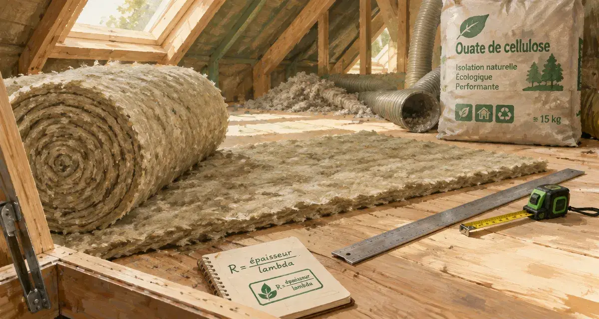 Meilleur isolant combles : laine minérale ou ouate de cellulose en combles perdus