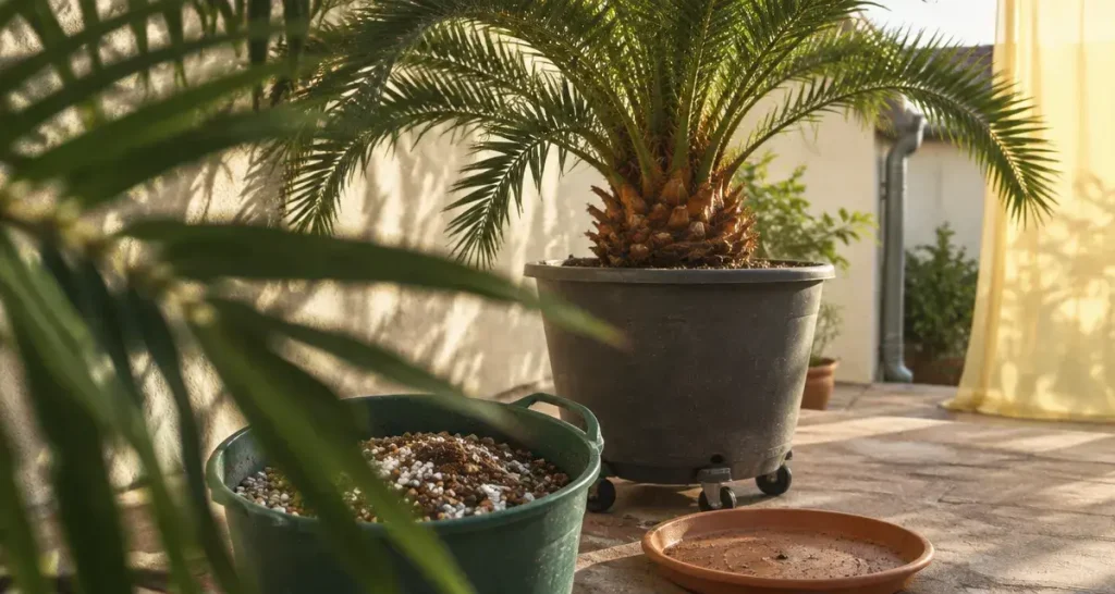 Phoenix canariensis : un drainage rigoureux pour éviter le tronc mou et les palmes jaunes